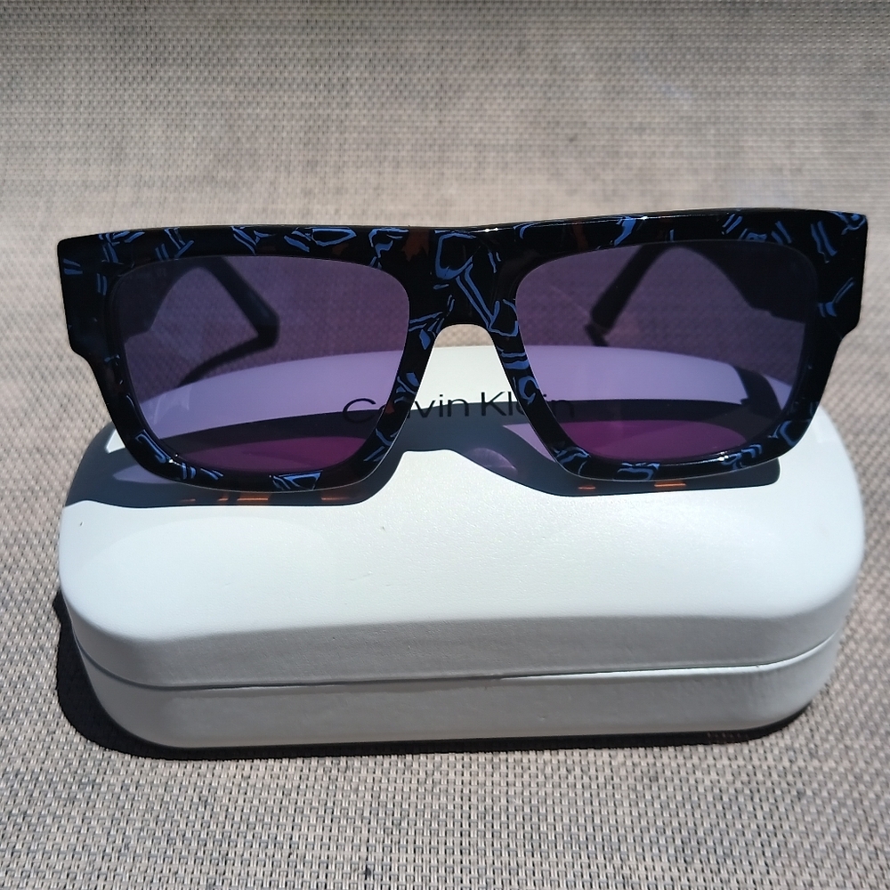 Calvin Klein Black and Blue Sunglasses